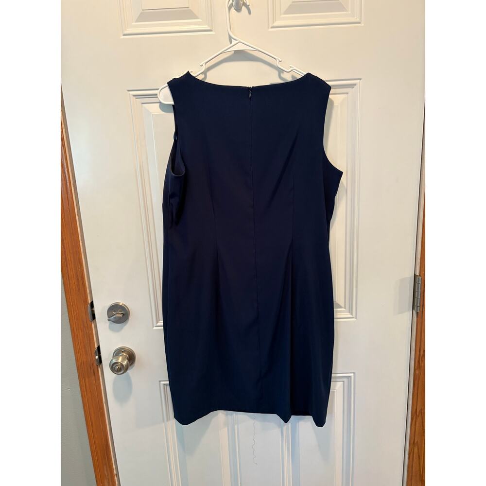 AGB brand sleeveless navy blue shift dress size 16 - Picture 4 of 4